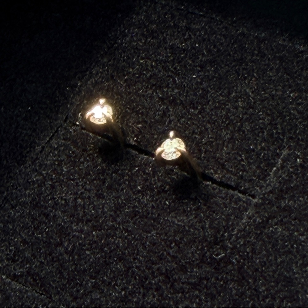 Catbird Petite Angel Hair Diamond Studs - Picture 2 of 8